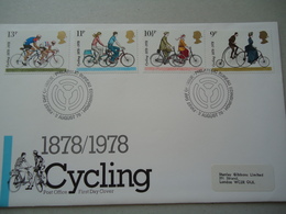 GREAT BRITAIN U.K FDC BIKE CYCLING - Ohne Zuordnung