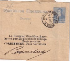 ARGENTINE ENTIER POSTAL/POSTAL STATIONERY  BANDE JOURNAL DE CORRIENTES - Entiers Postaux