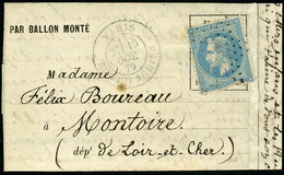 Lettre Le Garibaldi,  Càd Paris R D'Enghien 19 Oct 70, Pour Montoire (L Et Ch), Avec Arrivée, T.B. - Altri & Non Classificati