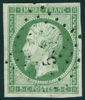 Oblitéré N° 12 Et 12a, 5c Vert + 5c Vert Jaune, T.B. - Altri & Non Classificati