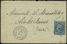 Lettre N° 22, 20c Bleu Sur L Obl EU, Exposition Universelle 2 Juil 67, Très Belle Frappe, Pour Aix Les Bains, Superbe, S - Sonstige & Ohne Zuordnung