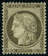 Neuf Avec Charnière N° 56, 30c Brun Bien Centré T.B. Quasi**, Signé - Andere & Zonder Classificatie