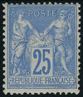 Neuf Avec Charnière N° 79, 25c Bleu Cl T.B. Signé Brun - Sonstige & Ohne Zuordnung