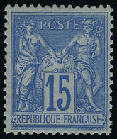 Neuf Sans Charnière N° 90a, 15c Bleu Sur Bleu T.B. - Sonstige & Ohne Zuordnung