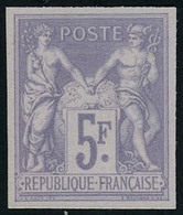 Neuf Sans Gomme N° 95b, 5f Violet Tirage Des Régents, T.B. Signé Brun - Sonstige & Ohne Zuordnung