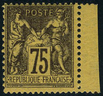 Neuf Sans Charnière N° 99, 75c Violet Sur Orange, Bdf, T.B. Signé Blanc - Andere & Zonder Classificatie