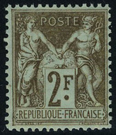 Neuf Sans Charnière N° 105, 2f Bistre Sur Azuré T.B. - Sonstige & Ohne Zuordnung