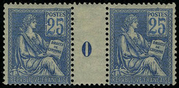 Neuf Sans Charnière N° 114, 24c Bleu Paire Millésime 0 TB - Sonstige & Ohne Zuordnung