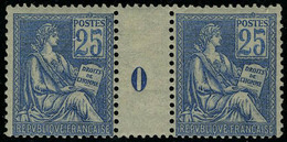 Neuf Sans Charnière N° 114, 24c Bleu Paire Millésime 0 TB - Altri & Non Classificati