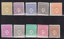 N° 620 à 629 Série Arc De Triomphe De L'Etoile 1er Sérieen  Timbres Impeccable - 1944-45 Arc Of Triomphe