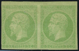 Neuf Avec Charnière N° 8, 5c Vert Jaune, Paire Horizontale, Haut De Feuille T.B. - Altri & Non Classificati