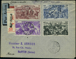 Lettre N° 5/8, Sur LR De Rufisque 5 Dec 46 + N°9 Et 10 Sur LR De Rufisque 5 Dec 46, Les 2 Lettres Pour Pantin Avec Arriv - Altri & Non Classificati