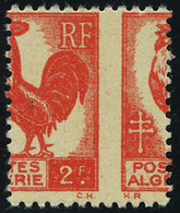 Neuf Sans Charnière N° 220b, 2f Rouge Impression Resto Verso à Cheval Au Verso TB - Sonstige & Ohne Zuordnung