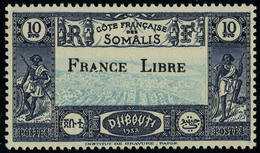 Neuf Sans Charnière N° 231, 10 Surcharge France Libre, T.B. - Sonstige & Ohne Zuordnung