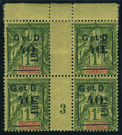 Neuf Avec Charnière N° 54, 40 Sur 4f Olive Surchargé 1903 En Noir, Bloc De 4, Millésime 3, T.B. Rare. Maury - Other & Unclassified