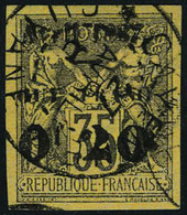 Oblitéré N° 4, 0f20 Sur 35c De 1878, Càd Complet De Cayenne TB Signé A Brun - Sonstige & Ohne Zuordnung