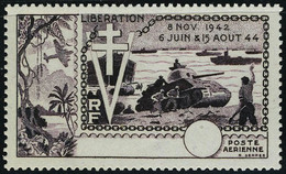 Neuf Sans Charnière N° 85a, 10è Anniversaire De La Libération Brun Lilas Unicolore Sans Légende Ni Faciale TB Maury - Altri & Non Classificati