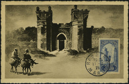 Lettre N° 106, 25c Porte Chella Héliogravé, Sur CM Càd Rabat 11.10.28 Pour Alger, T.B. - Altri & Non Classificati