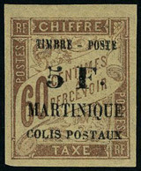 Neuf Avec Charnière N° 60, 5f Sur 60c Brun, Cl T.B. Signé Guy - Altri & Non Classificati