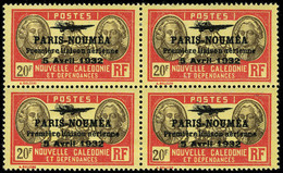 Neuf Avec Charnière N° 3/28, La Série Paris Nouméa, En Bloc De 4 T.B. Rare - Andere & Zonder Classificatie