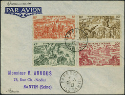 Lettre N° 20/23, Sur LR De Papeete + N°24 Et 25 Sur LR De Papeete, Les 2 Plis Du 29.1.47 Pour Pantin Avec Arrivée, Au Ve - Altri & Non Classificati