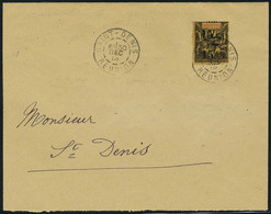 Lettre N° 54F, 15c Sur 75c, Double Surcharge Renversée Obl Sur L, Rare, Dent Courte Sinon T.B. Maury 3750 - Altri & Non Classificati