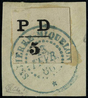 Fragment N° 16, 5c PD Noir Obl Sur Fragment TB Signé Brun, Champion .. - Other & Unclassified