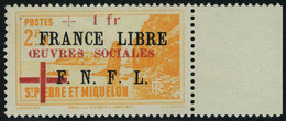 Neuf Avec Charnière N° 310/11, La Paire France Libre Oeuvres Sociales, Infime Pelurage Sur Le N° 310 Sinon T.B. - Other & Unclassified