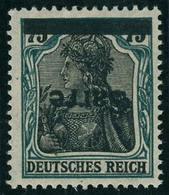 Neuf Sans Charnière N° 15, 75pf Vert Et Noir, Surcharge Renversée, T.B. Cote Michel N° 15lk. - Sonstige & Ohne Zuordnung