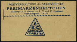 Neuf Sans Charnière N° 1b, Carnet De 8 T à 5c, 8 T à 20c, 8 T à 25c, Date Sur 2 Des 3 Blocs, Petite Déchirure De La Couv - Andere & Zonder Classificatie