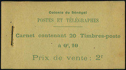 Neuf Sans Charnière N° 73, 10c Vert Jaune Et Vert, Carnet Complet De 20ex Variété F Brisé T.B. Maury Carnet 6a - Other & Unclassified