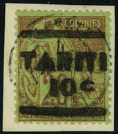 Fragment N° 5, 10c S/20c Brique S/vert, Obl S/frgt, TB, Signé - Other & Unclassified