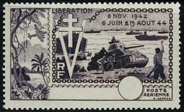 Neuf Sans Charnière N° 22a, 10ème Anniversaire De La Libération, Violet Unicolore Sans Légende Ni Faciale, TB, Maury - Andere & Zonder Classificatie