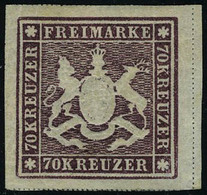 Neuf Avec Charnière N° 43a, 70 K Violet, Grandes Marges, Superbe, Signé Calves - Other & Unclassified