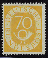 Neuf Sans Charnière N° 22, 70pf Cor De Poste, T.B. - Other & Unclassified