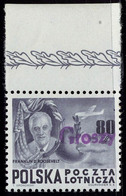 Neuf Sans Charnière N° 24, 80z FD Roosevelt Surchargé Groszy En Violet, Bdf, T.B. - Sonstige & Ohne Zuordnung
