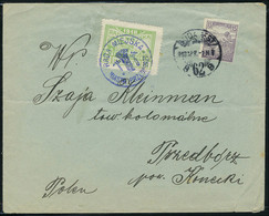 Lettre L TP De Hongrie à 15f Càd De Budapest Apr 1918 Pour Przedborz, Timbre Local De Przedborz Michel N° 16, Cachet Ill - Sonstige & Ohne Zuordnung