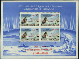Neuf Sans Charnière N° 31, Bloc 25è Anniversaire De La 1ère Station Dérivante Au Pôle Nord, T.B. - Andere & Zonder Classificatie