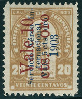 Neuf Avec Charnière N° 18, 10 Sur 5c Sur 20c Jaune Brun, Variété : 1903 Au Lieu De 1930. T.B. - Other & Unclassified