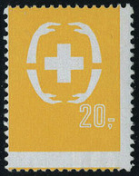 Neuf Avec Charnière N° 566, 20r Croix Rouge Couleur Jaune Seule, T.B. - Sonstige & Ohne Zuordnung