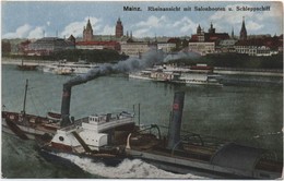 Marine/Civile / MAINZ/ Rheinansicht Mit Salonbooten U. Schleppschiff/Navires Et Voiliers/Vers 1918  MAR67 - Commercio