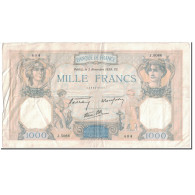 France, 1000 Francs, 1938, 1938-11-03, TTB, Fayette:38.32, KM:90c - 1 000 F 1927-1940 ''Cérès E Mercure''