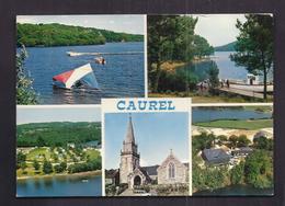 CPSM 22 - CAUREL - TB CP Multivue Dont Lac , Embarcadère à Beau Rivage , Camping , Eglise Et Le Village-vacances - Caurel