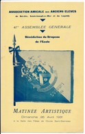 Ancien Programme Et Menu Association Anciens élèves Bel-Air Saint Joseph Sur Mer LOQUIDY Bénédiction Du Drapeau 1931 - Menükarten