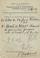 CP Publicitaire FLORENNES 1947 - Papeterie-Librairie BERTRAND - Florennes