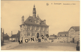 BELGIQUE - ZOMERGEM / SOMERGEM - GEMEENTEHUIS EN MARKT - Zomergem