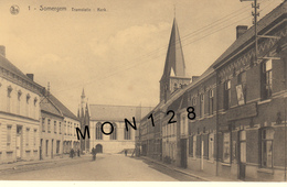 BELGIQUE - ZOMERGEM / SOMERGEM - TRAMSTATIE : KERK - Zomergem