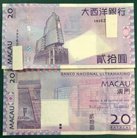 BNU - BANCO NACIONAL ULTRAMARINO 2010, 20 PATACAS UNC - Macau