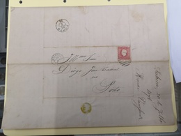 CARTA DATADA DE 1876 COM SELO D LUIZ I CARIMBO PORTO 21/7/76 E STº THYRSO - Cartas & Documentos