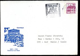 Bund PU115 C2/009 Privat-Umschlag OPERNHAUS FRANKFURT Gebraucht 1984 - Enveloppes Privées - Oblitérées